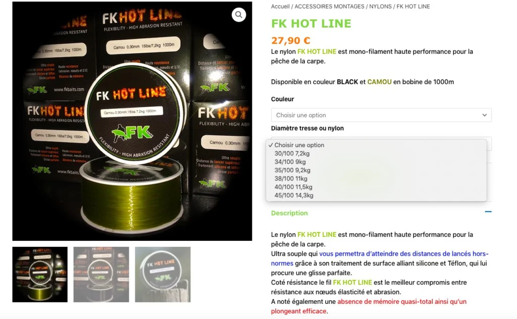 Notre nylon FK HOT LINE est mono-filament haute performance ...