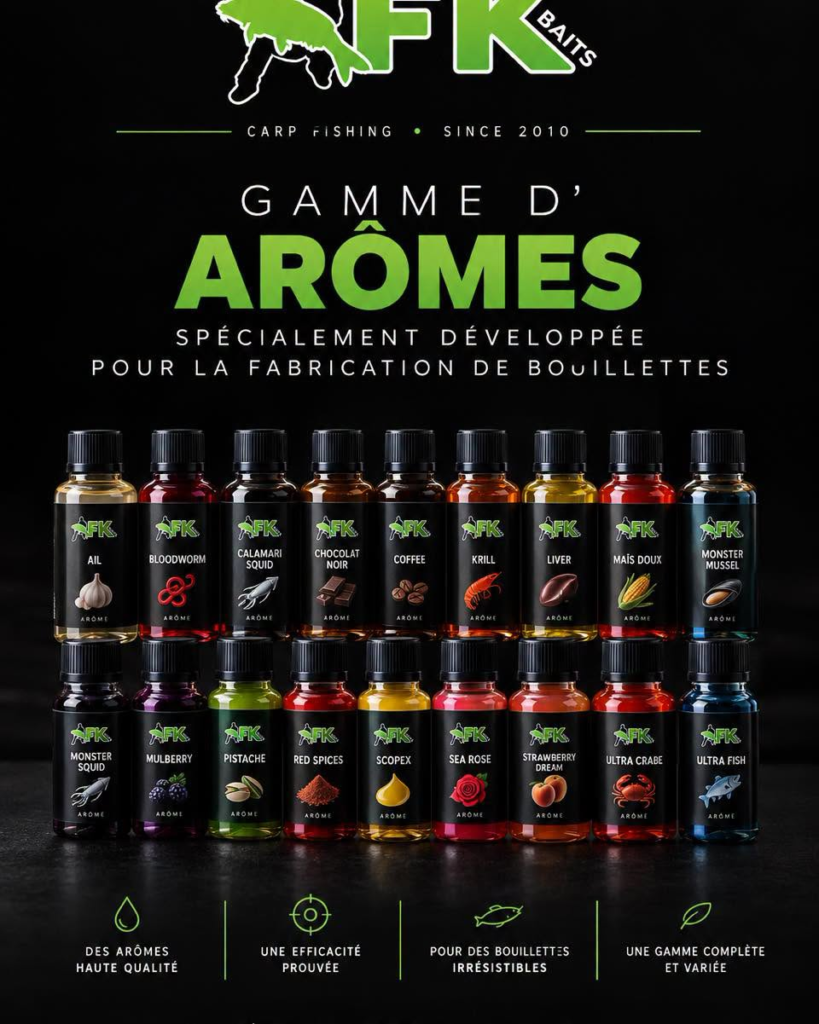 LA GAMME D’ARÔMES FK BAITS...